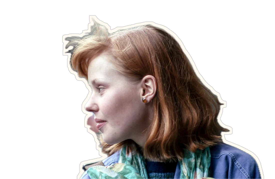 The same photo cut out as a sticker