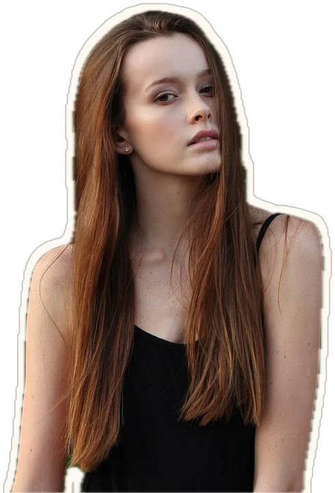 Sticker of a woman with long hair