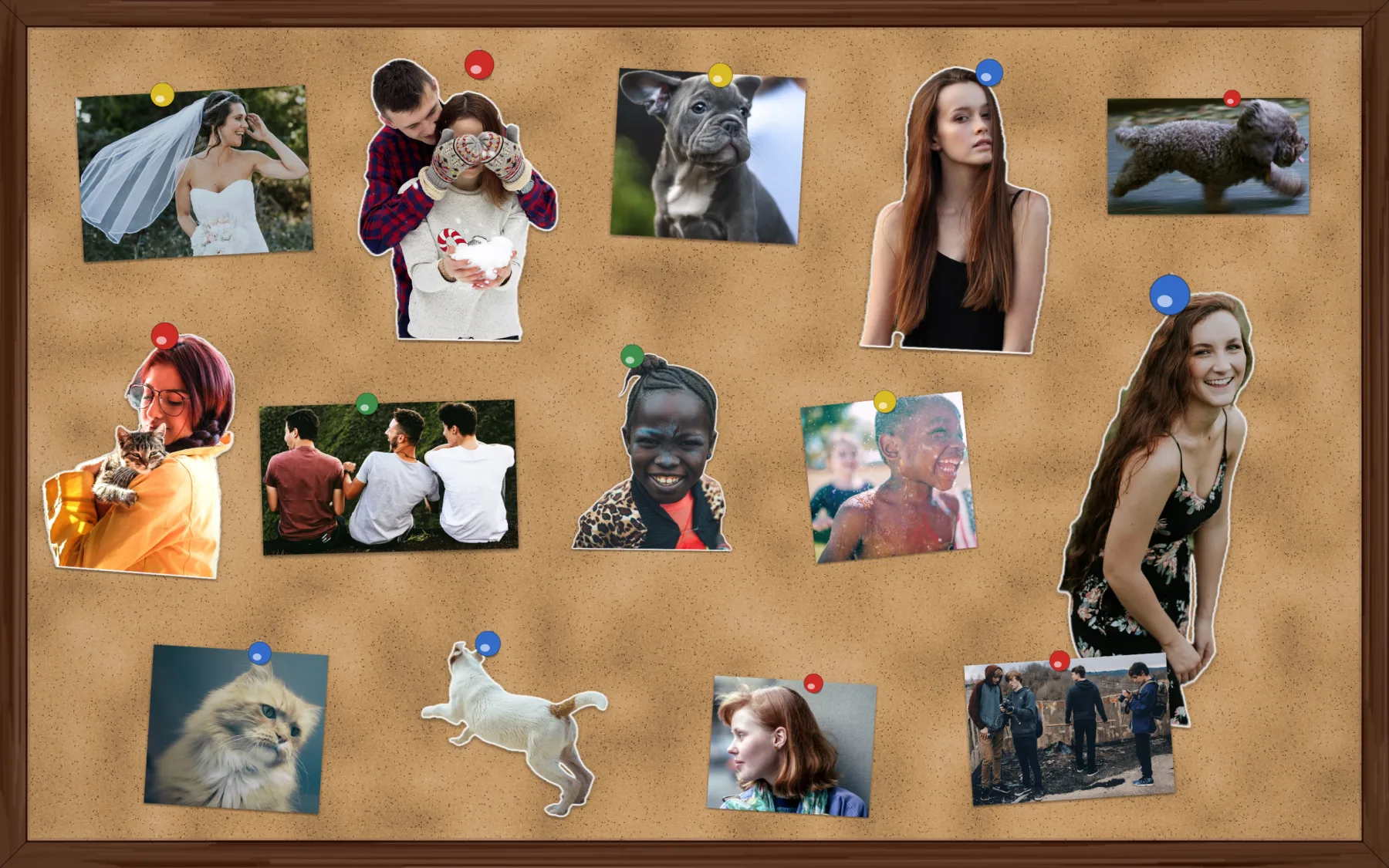 Corkboard wallpaper made with Sticta