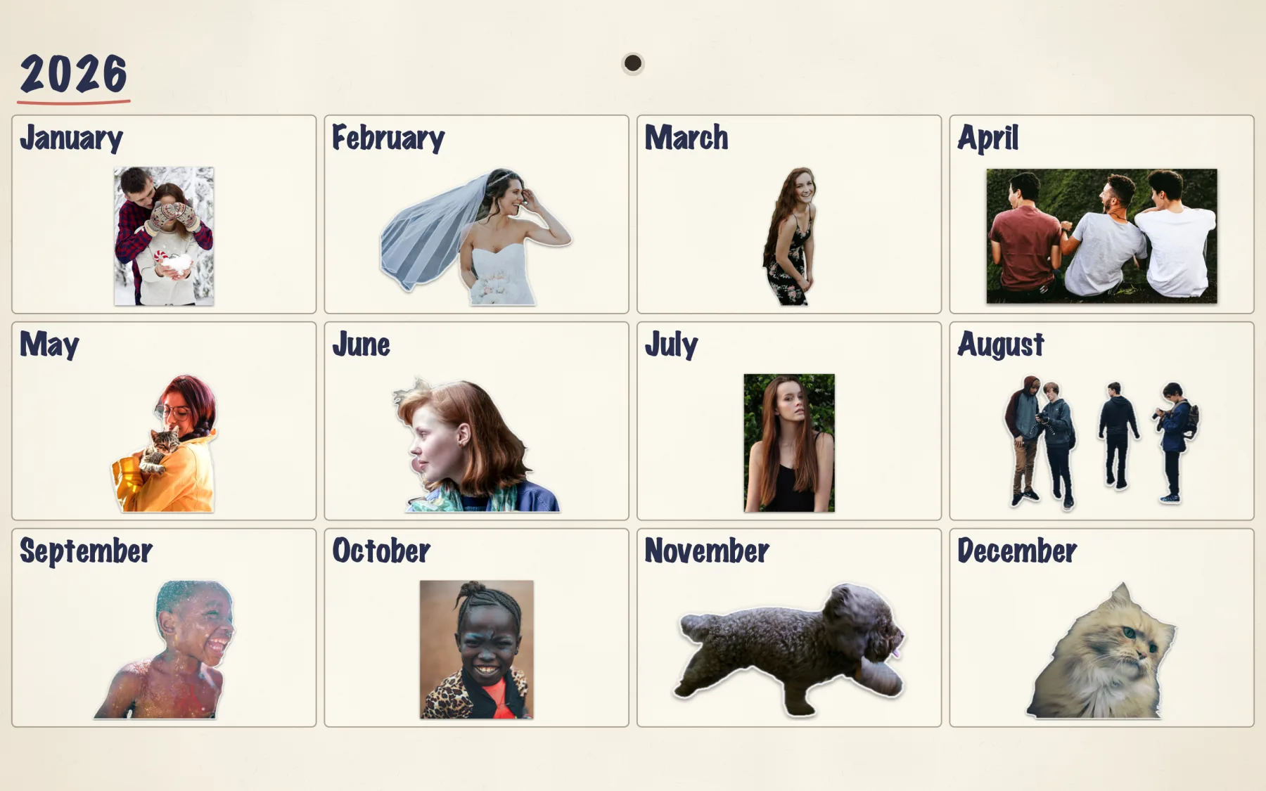 Year at a glance wallpaper made with Sticta